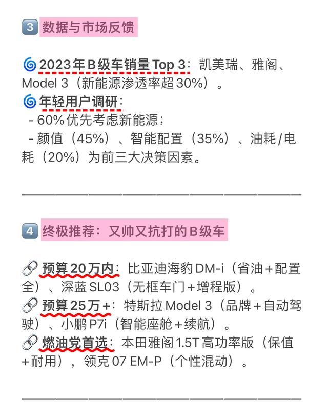 DeepSeek分析：年轻人最中意的第一辆B级车！真就“又帅又抗打”