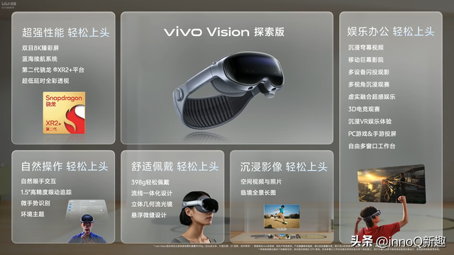 vivo Vision正式发布：安卓阵营唯一MR头显 398g全球最轻