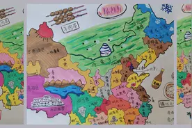 主题绘画|手绘地图——大美祖国图片