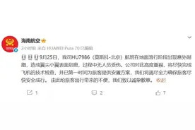 突发！一北京出发航班，在莫斯科降落滑行阶段发生剐蹭，海航最新通报图片