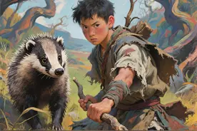 狗娃深山寻獾图片