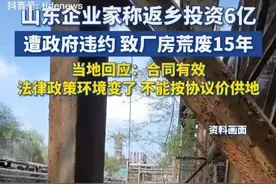 后续：开发区回应山东企业家返乡投资6亿遭政府违约！评论区炸裂图片