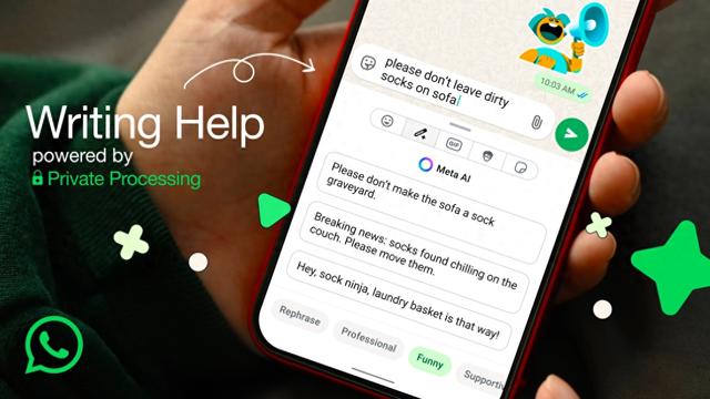 WhatsApp的新AI功能可让您重新措辞并调整消息的语气