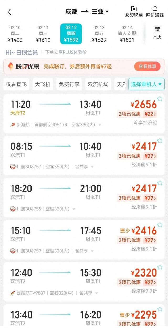 还没到假期就“飞不起了”！多地赴三亚机票上涨，部分时段价格突破4000元......