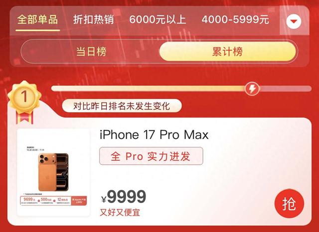 iPhone17ProMax拿下双11销量第一，力压群雄，使用一个月谈谈体验