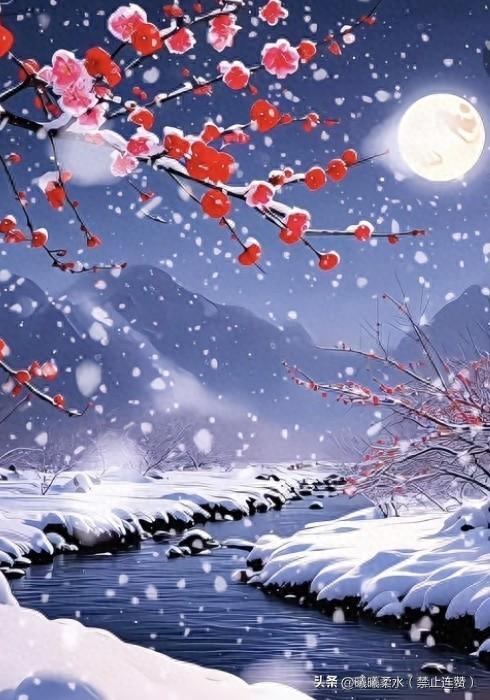 柔水诗词文联《临江仙	、咏雪四帘、第二帘、梅雪约》