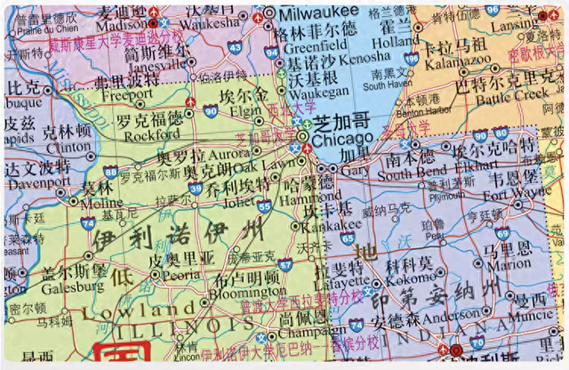 伊利诺伊州芝加哥，这里工业发达还是交通枢纽，像沿海城市