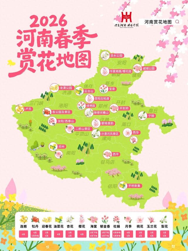 2026河南春季赏花地图来了
