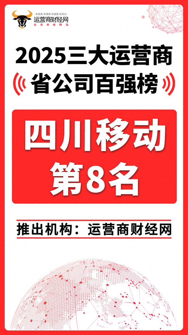 四川移动列“2025三大运营商省公司百强榜”第八！年营收400多亿