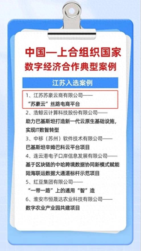 上合组织发布数字经济案例，玄武区“苏豪云”电商平台成功入选