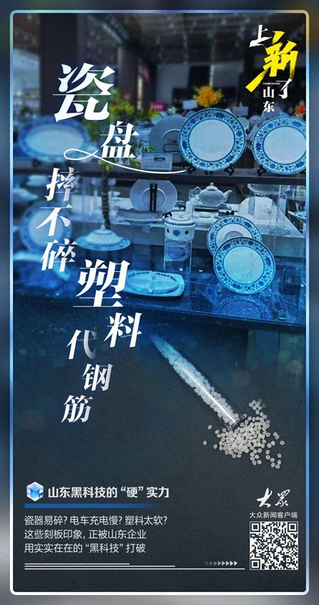 瓷盘摔不碎、塑料代钢筋，山东这批黑科技究竟有多“硬”？