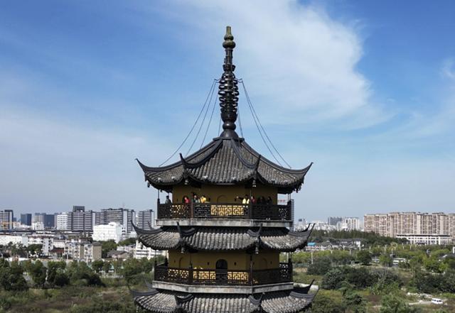 秋爽登文峰 塔下聚宾朋