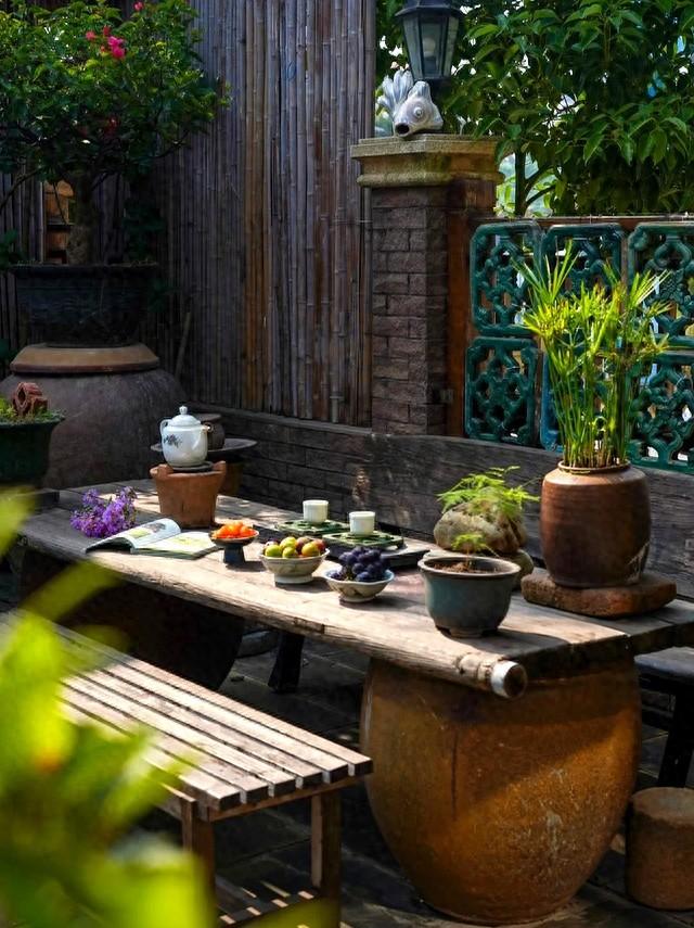 自从这样布置院子！邻居都爱上我家喝茶！