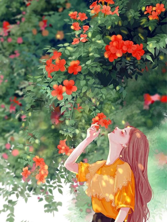 梦幻美少女漫画（插画分享童话少女梦 梦幻色彩明亮美好）