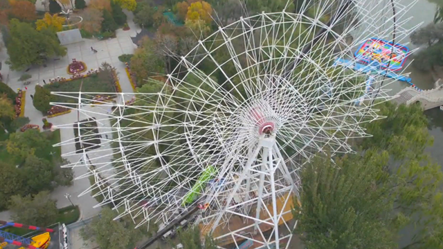 银川中山公园观览车焕新：更高更靓摩天轮春节前迎客🎡