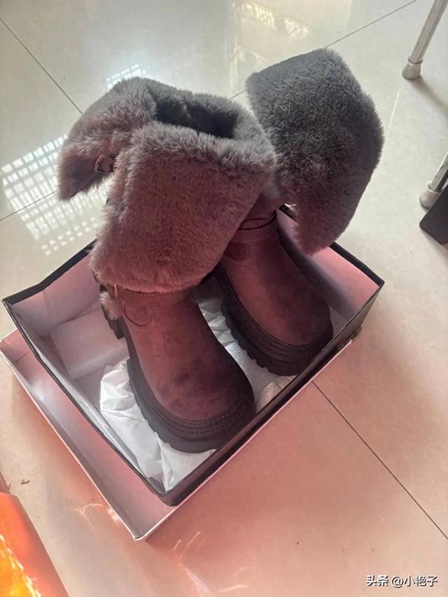 厚底毛绒加厚长筒靴