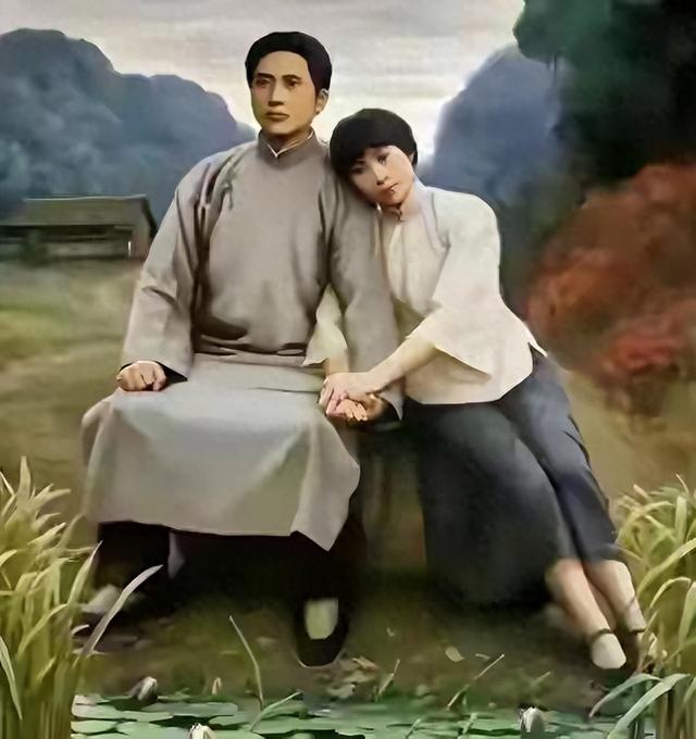 毛泽东和杨开慧年轻时的照片。郎才女貌，令人羡慕的一对革命伴侣