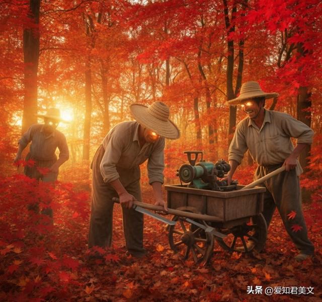 夕阳下的枫林，秋日里的温柔梦境