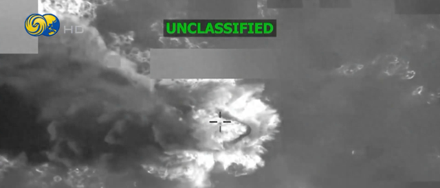 美军曝光“致命”打击加勒比海船只画面