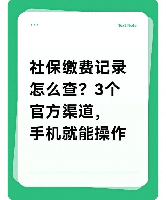 社保缴费查询方法（社保缴费记录怎么查3个官方渠道）