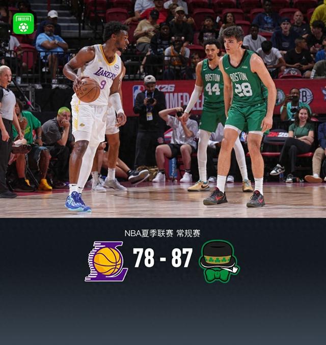 凯尔特人87-73湖人笑傲夏联黄绿大战，布朗尼18+5，沃尔什17分