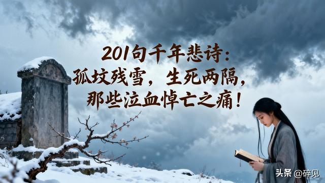 感叹人突然去世的诗句有哪些（🪔201句千年悲诗孤坟残雪）