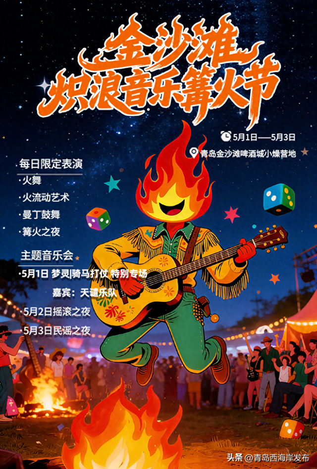 开票啦！“五一”假期来金沙滩炽浪音乐篝火节！