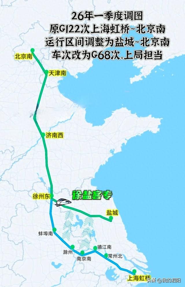 一季度铁路调图观察②｜徐宿淮盐高铁再次迎来进京标杆车