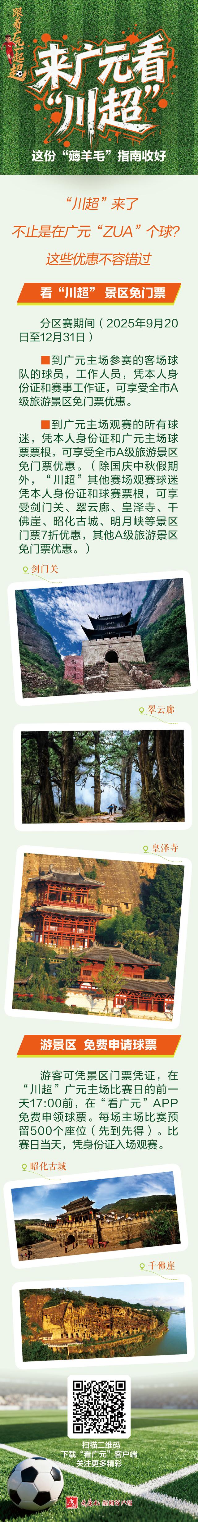 长图｜来广元看“川超” 这份“薅羊毛”指南收好