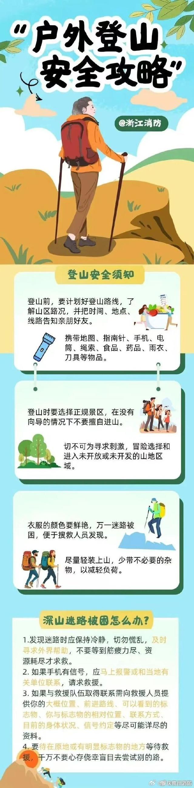 户外登山，这份安全提示请收好 ​​​