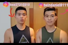 帅气双胞胎兄弟来自宝岛台湾，台湾腔嗲嗲的，不过长的还挺帅图片