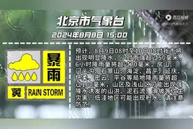 北京暴雨预警信号（北京市气象台2024年8月8日15:00发布）图片