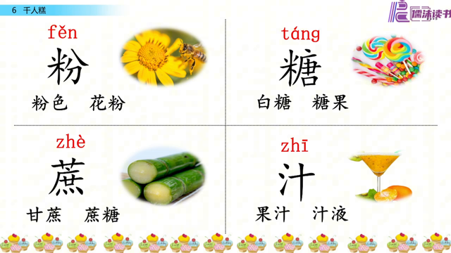 二年级下册语文二单元6《千人糕》二类生字#生字