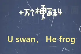 十万个梗百科：u swan，he frog #中式英语 #chinglish #神回复
