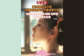 第30届白玉兰奖中国电视剧单元入围名单公布 刘亦菲 杨紫 宋佳 闫妮 马伊琍角逐最佳女主角