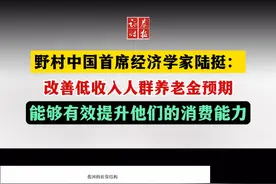 野村中国首席经济学家陆挺：改善低收入人群养老金预期 能够有效提升他们的消费能力#养老金 #消费 #2024清华五道口首席经济学家论坛视频封面