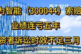 赛为智能索赔：业绩连亏五年，投资者诉讼时效不足三月