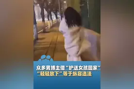 众多男博主借“护送女孩回家”拍恶搞段子，“轻轻放下”等于纵容违法，玩着低级趣味的流量游戏，本质是对女性尊严、安全的公然挑衅（极目新闻）#大象主播说