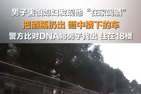 2月16日报道，湖北襄阳，#男子怕被妻子发现喝酒高空抛酒瓶  ，砸中楼下的车，警方比对DNA将其找出，住在18楼。视频封面