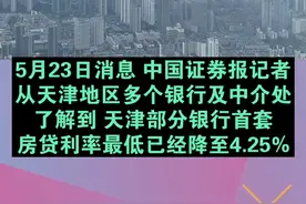 天津部分银行首套房贷款利率降至4.25%#天津房贷利率下调 视频封面
