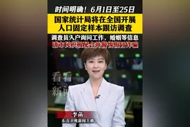时间明确！6月1日至25日全国开展人口固定样本跟访调查 入户询问#工作#婚姻等信息 请市民积极配合并警惕假冒#诈骗