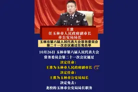 10月26日玉林市第六届人民代表大会常务委员会第二十一次会议通过，王淮，任玉林市人民政府副市长、市公安局局长视频封面