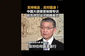 支持埃及，反对霸凌！中国大使接受埃媒专访，就苏伊士运河明确表态视频封面