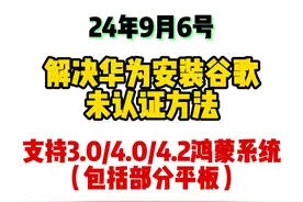解决华为鸿蒙手机安装谷歌未认证的方法 #华为鸿蒙 #谷歌商店
