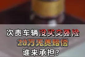 次责车辆没买交强险，本该交强险出的20万无责赔偿，谁来承担？ #交通事故赔偿 #交强险 #张向丽律师团队 #车祸视频封面