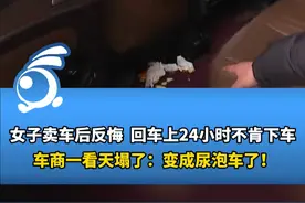 女子卖车后反悔，回车上24小时不肯下车，车商一看天塌了：变成尿泡车了！视频封面