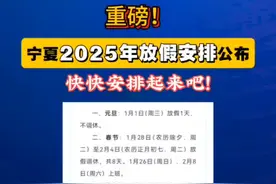 重磅：宁夏2025年放假安排公布！快快安排起来吧！#假期 #2025视频封面