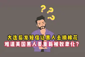 外网提问：大选后发短信让黑人去摘棉花