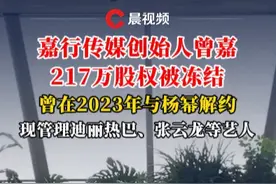 嘉行传媒创始人217万股权被冻结，曾在2023年与杨幂解约 现管理迪丽热巴、张云龙等艺人