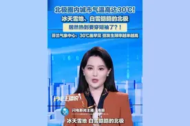 罕见！北极圈内城市气温高达30℃！冰天雪地、白雪皑皑的北极，居然热到要穿短袖？芬兰气象中心：30摄氏度的气温虽然罕见，但发生的频率正变得越来越高。#气候变暖#北极高温 #北极 #全球变暖 #闪电主播说